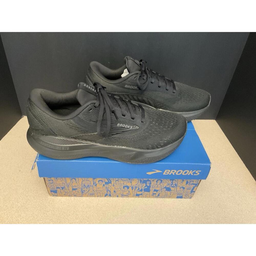 New! Mens Brooks Adrenaline GTS 24 Black/Black/Ebony Running Shoes. Size 8.5D. - Picture 3 of 8